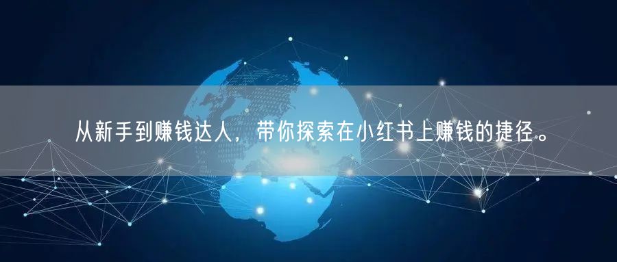 从新手到赚钱达人，带你探索在小红书上赚钱的捷径。